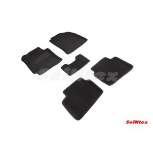 Коврики 3D для Hyundai Solaris II, 2016-н. в, черные , комплект