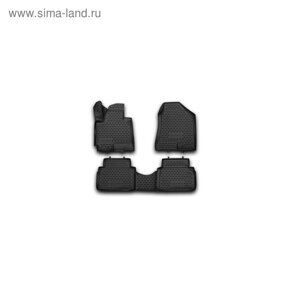 Коврики 3D в салон HYUNDAI ix35 2010-2016, 4 шт. (полиуретан)