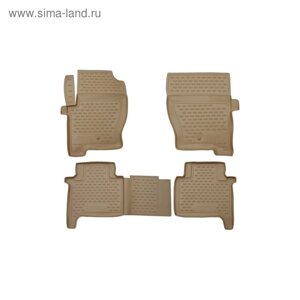 Коврики в салон LAND ROVER Range Rover Sport 2005-2012, 4 шт. (полиуретан, бежевые)