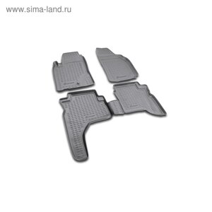 Коврики в салон MITSUBISHI Pajero Sport 1997-2008, 4 шт. (полиуретан, серые)