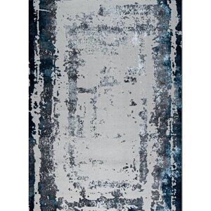 Ковровая дорожка Kleopatra 36897J, размер 120x2000 см, цвет blue fls/l. grey