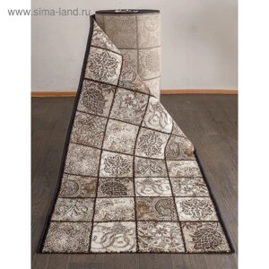 Ковровая дорожка Merinos Valencia Deluxe, размер 120x2500 см, цвет brown