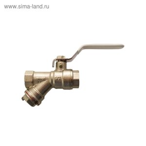 Кран шаровой STI, 1/2", с фильтром грубой очистки