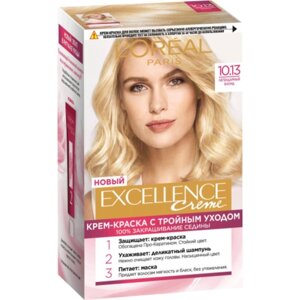 Крем-краска для волос L'Oreal Excellence Creme, тон 10.13 легендарный блонд