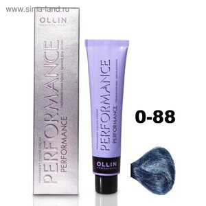 Крем-краска для волос Ollin Professional Performance, тон 0/88 синий, 60 мл