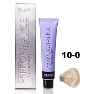 Крем-краска для волос Ollin Professional Performance, тон 10/0 светлый блондин, 60 мл