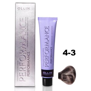 Крем-краска для волос Ollin Professional Performance, тон 4/3 шатен золотистый, 60 мл