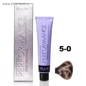 Крем-краска для волос Ollin Professional Performance, тон 5/0 светлый шатен, 60 мл