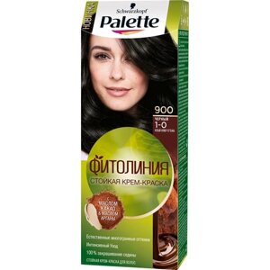 Крем-краска для волос Palette Фитолиния, тон 900, чёрный