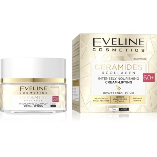Крем-лифтинг для лица Eveline Ceramides&Collagen 60+день/ночь, 50 мл