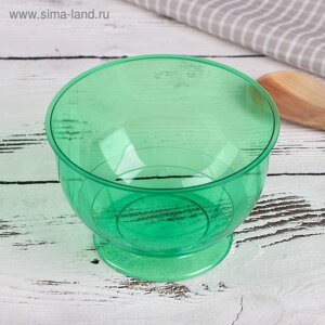 Креманка пластиковая одноразовая «Кристалл», 200 мл, цвет зелёный