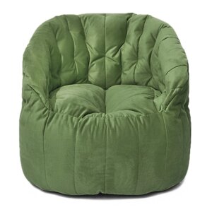 Кресло Челси, размер 85х85 см, ткань велюр, цвет зелёный