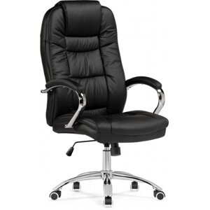 Кресло для руководителя Evora металл/экокожа, хром/черный 69x69x127 см