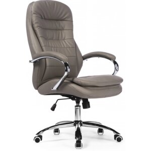 Кресло для руководителя Tomar металл/экокожа, хром/серый 68x68x119 см