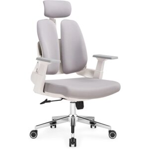 Кресло игровое Hiba металл/ткань, серый/серый 65x62x108 см