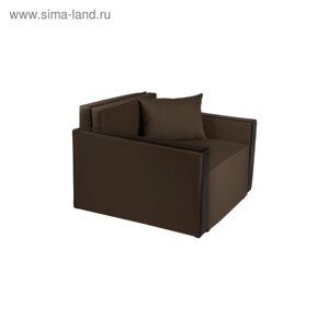 Кресло- кровать "Милена-2" CHOCOLATE/экокожа черная