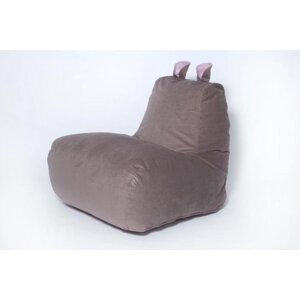 Кресло-мешок «Бегемот», размер 80x80 см, цвет кофе/розовый велюр