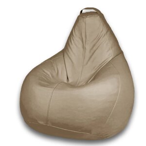 Кресло-мешок «Груша» Позитив Кольт, размер XXXL, диаметр 110 см, высота 145 см, искусственная кожа, цвет кофе с молоком