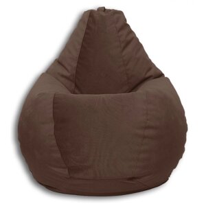 Кресло-мешок «Груша» Позитив Liberty, размер XL, диаметр 95 см, высота 125 см, велюр, цвет шоколад