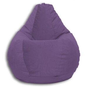Кресло-мешок «Груша» Позитив Lovely, размер L, диаметр 80 см, высота 100 см, велюр, цвет фиолетовый