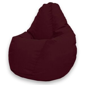 Кресло-мешок «Груша» Позитив Luma, размер XXL, диаметр 105 см, высота 130 см, велюр, цвет бордовый