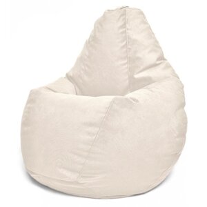 Кресло-мешок «Груша» Позитив Maserrati, размер L, диаметр 80 см, высота 100 см, велюр, цвет ваниль