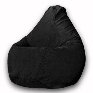 Кресло-мешок «Груша» Позитив Modus, размер L, диаметр 80 см, высота 100 см, велюр, цвет чёрный