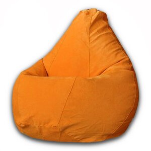 Кресло-мешок «Груша» Позитив Modus, размер L, диаметр 80 см, высота 100 см, велюр, цвет оранжевый