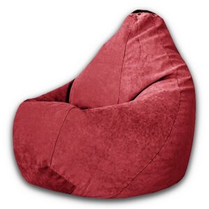 Кресло-мешок «Груша» Позитив Modus, размер XL, диаметр 95 см, высота 125 см, велюр, цвет бордовый