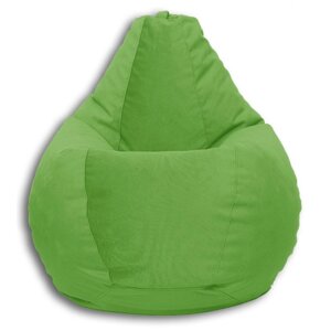 Кресло-мешок «Груша» Позитив Real A, размер XXL, диаметр 105 см, высота 130 см, велюр, цвет зелёный