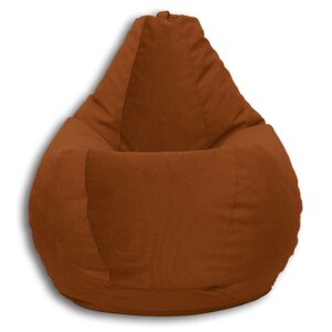 Кресло-мешок «Груша» Позитив Real A, размер XXXL, диаметр 110 см, высота 145 см, велюр, цвет коричневый