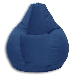 Кресло-мешок «Груша» Позитив Real A, размер XXXL, диаметр 110 см, высота 145 см, велюр, цвет синий