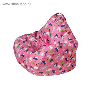 Кресло-мешок Малыш d70/h80 цв Zoopark pink (нейлон розовый) (1)