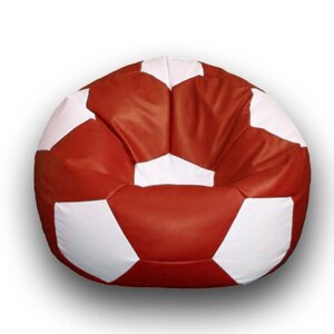Кресло-мешок «Мяч», размер 100 см, см, искусственная кожа, цвет красный, белый