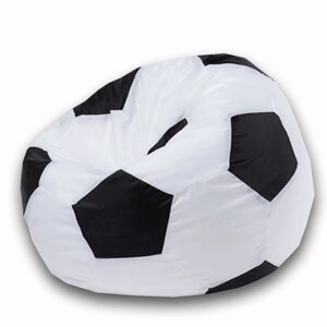 Кресло-мешок Мяч, размер 100 см, ткань оксфорд, цвет белый, чёрный