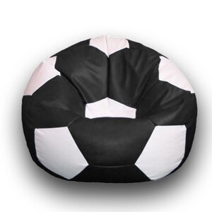 Кресло-мешок «Мяч», размер 70 см, см, искусственная кожа, чёрный, белый