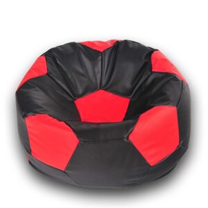 Кресло-мешок «Мяч», размер 70 см, см, искусственная кожа, чёрный, красный