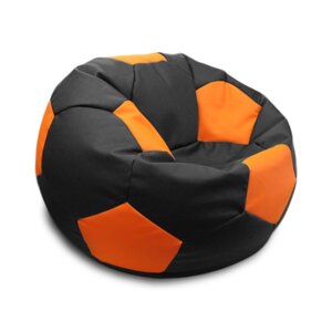 Кресло-мешок «Мяч», размер 70 см, см, искусственная кожа, чёрный, оранжевый