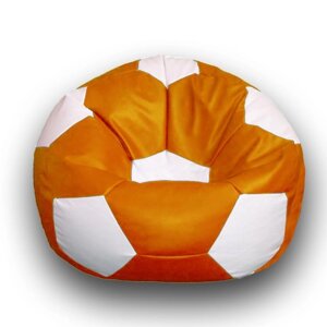 Кресло-мешок «Мяч», размер 70 см, см, искусственная кожа, цвет оранжевый, белый