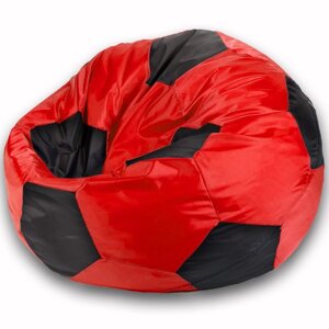 Кресло-мешок Мяч, размер 70 см, ткань оксфорд, цвет красный, чёрный