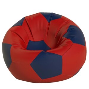 Кресло-мешок Мяч, размер 80 см, ткань оксфорд, цвет красный, темно-синий