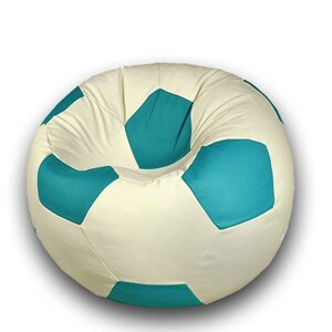 Кресло-мешок «Мяч», размер 90 см, см, искусственная кожа, цвет бежевый, голубой