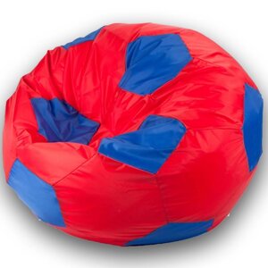 Кресло-мешок Мяч, размер 90 см, ткань оксфорд, цвет красный, синий