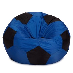 Кресло-мешок Мяч, размер 90 см, ткань оксфорд, цвет синий, чёрный