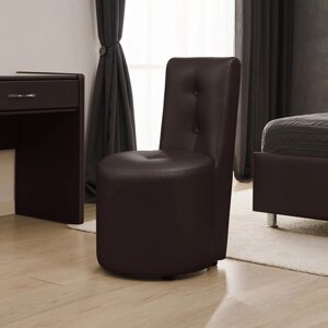 Кресло «Рондель», 500 550915 мм, Металлические пуговицы, экокожа, цвет шоколад