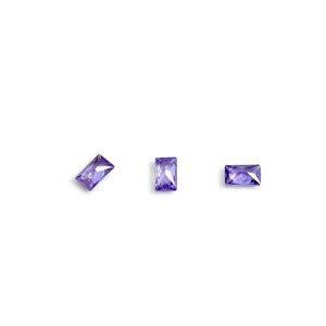 Кристаллы для объёмной инкрустации TNL «Багет»3, фиолетовый, 10 шт