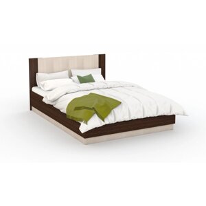 Кровать «Аврора» с ПМ, 160 200 см, цвет венге / дуб молочный