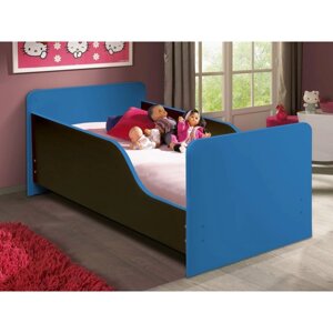 Кровать детская с бортом «Малышка №2», 600 1400 мм, цвет венге / синий