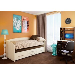 Кровать двухъярусная «Адель 5», 80 190 см, цвет вудлайн кремовый