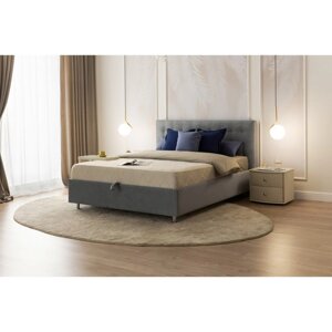 Кровать «Ла Скала» с ПМ, 180200 см, премиум велюр, цвет лондонский туман